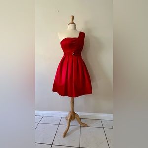 One Shoulder A-Line Dress